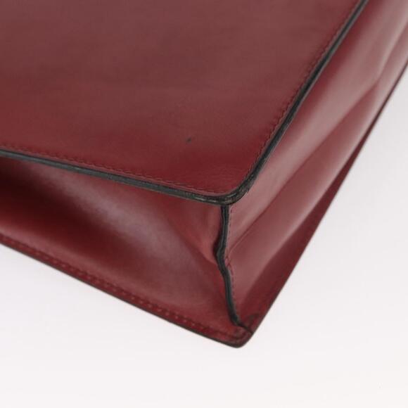 CELINE Hand Bag Leather Red Gold Auth 161005 - Picture 15 of 16